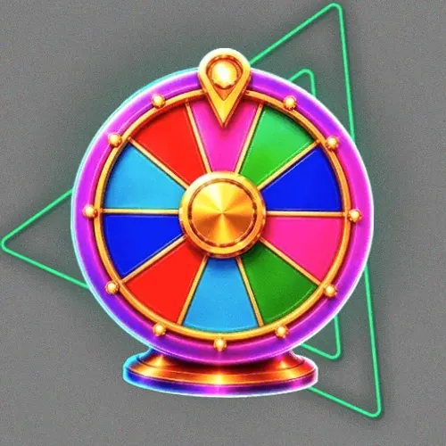 Colourful prize wheel