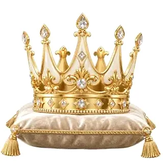 Gold crown on cushion — GQbet